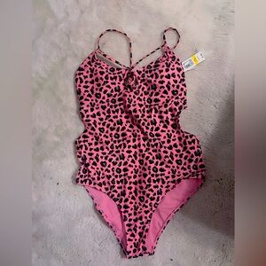 Pink leopard swimsuit